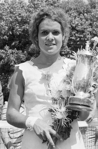 Roger Cawley's wife, Goolagong Cawley at the 1971 Dutch Open.